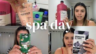 SPA DAY: Glow Up, testando a linha Pro Longer L’Oréal, sombrancelhas e máscara facial!‍️