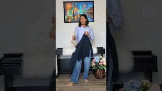 Grwm Elevated Basics Blue Shirt #elevatedoutfit #parisianstyle #classyoutfit #ootd