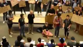 Protestors argue with students at Reed College 8/30/2017