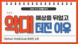 2025 수시: 학우 면접을 없앤 고대의 속 사정/ 설약이 터진 이유/ 의대 갈림길 1.3등급 - DnA입시Lab정성민 소장