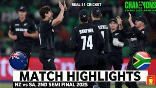 New Zealand vs South Africa Semi Final ICC Champions Trophy Match Highlights | NZ vs SA Highlights