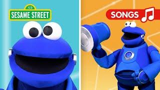 Mecha Cookie Monster's Nursery Rhyme Remix - Head, Shoulders, Knees, and Toes | Sesame Street