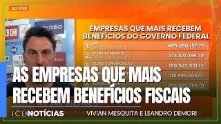 R$ 546 BI: Governo divulga lista de empresas que mais recebem benefícios fiscais; confira