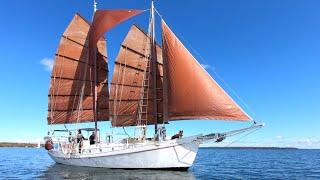 Sailing a Thomas Colvin CHINESE JUNK RIG SCHOONER in the Georgian Bay [Ep 154]