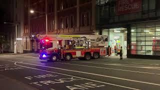 FRNSW | Ladder Platform 001 Proceeding & Returning from City of Sydney Fire Station