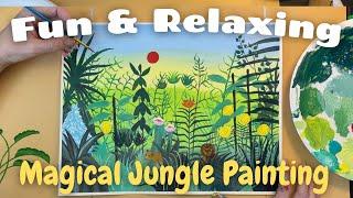 How to Paint a Rousseau Jungle Scene | Acrylic Painting for Beginners