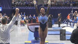 Gator gymnastics team prevails over Auburn as Thomas & Wong combine for three 10.0's