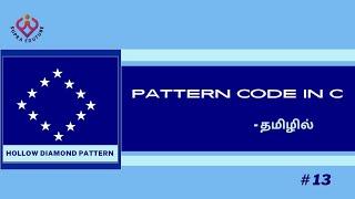 Pattern code in C - Hollow diamond pattern in C