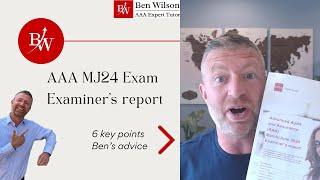 ACCA AAA MJ24 Examiners Report