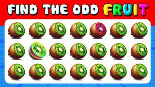 154 puzzles for GENIUS | Find the ODD One Out - Fruit Edition Can You Find It? | Quiz Lion