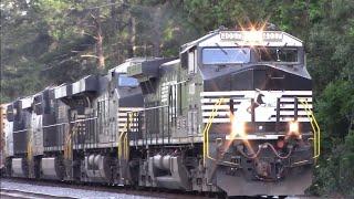 NS 373 departing Dillard Yard w/ NS 4037 leading in Savannah, GA 5/21/20