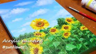 Acrylic painting  sunflower┃Acrylic painting for beginners┃Satisfying Video┃#151