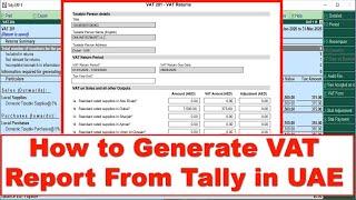 How to Generate UAE VAT Report in Tally.ERP.9