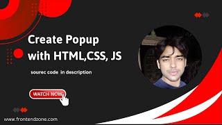 How to create popup with html css and js