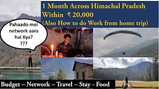 1 month trip across Himachal in 20,000 rs. |workation in india| internet in Himachal