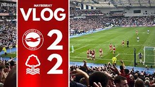 *VLOG* BRIGHTON 2-2 FOREST  RED CARD, FREE KICK AND AWAY LIMBS