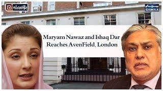 Maryam Nawaz and Ishaq Dar Reaches AvenField, London | SAMAA TV