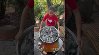 Yummy shrimp cooking  #cooking #seafoodrecipes #food #countrycooking #delicious