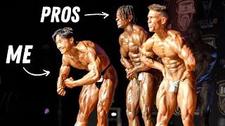 I competed against PRO bodybuilders naturally (SHOW DAY VLOG)