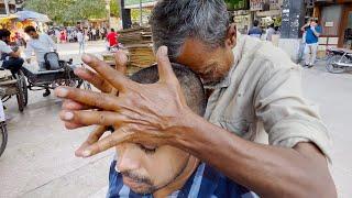 Old Man Amazing Head massage | Indian ASMR | Only $1.20 | Cosmic Indian Head Massage