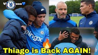 THIAGO SILVA IS BACK AGAIN!Silva Storms Cobham To MEET Former Teammates,Enzo,Chelsea Training Today