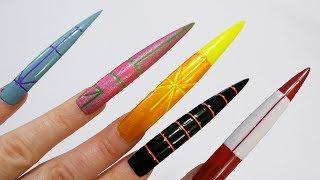 Nail Art Design Beauty Nail Tape Designs Ideas For Girls Extra Long Nail tips