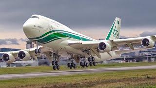 Bird-Strike hits VIP Boeing 747-400!" ENGINE but no emergency landing was necessary - Basel Airport.