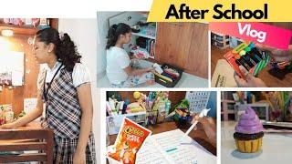 After school vlog | study vlog | diy cup cake | snacks | sahithya sudeesh vlogs