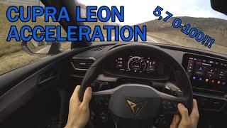 Cupra Leon 2022 acceleration 300KM 400 Nm 0-100 5,7s