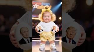 ok. Trump baby snatched a chicken leg bone to eat. So cute #magic #cute #trump #funny #shorts