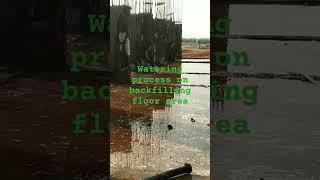 Watering on backfilling floor area #construction #civilengineering #civilengineer #civilsitework