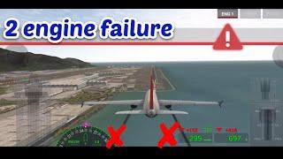 Both the engines failure while landing // Airline Commander // rortos