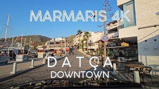 Marmaris 4K Drive - Datça Downtown Driving Tour in April 2024 - Turkey 4K - Muğla Turkiye