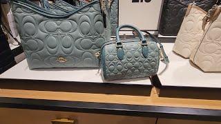 Coach Outlet: NEW for Spring/ Mini Rowan Satchel, Laurel Shoulder Handbag in Block Signature Leather