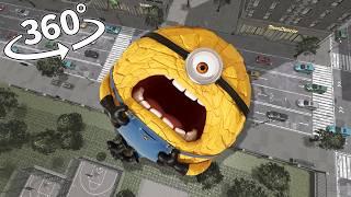 Mega Minions Jerry appear in the city! 360˚ VR