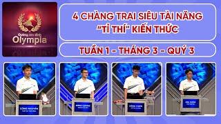 Đường lên đỉnh Olympia mới nhất 22/06 | 4 thí sinh tài năng "tỉ thí" kiến thức ở hành trình đầu tiên