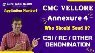 CMC Vellore Admissions 2025 - Who Should Send Annexure 4 - Code 62 - Complete Details