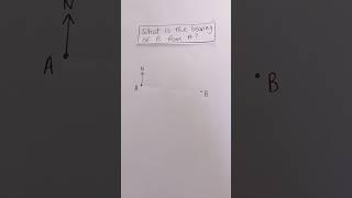 The bearing of B from A. Using a protractor to measure an angle to give a 3 digit bearing