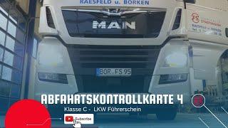 Abfahrtskontrolle Karte 4 Klasse C | LKW Führerschein | Fahrschule Strothmann