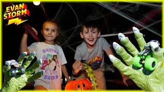 Finding Monster Trucks At The Haunted Playground Halloween Special