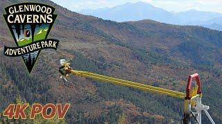 World's Scariest Ride AKA Giant Canyon Swing | 4K POV | Glenwood Caverns Adventure Park | Oct 2020