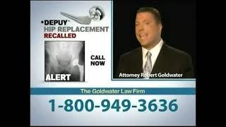 Goldwater Law Firm - DePuy Hip Implants can cause EXCRUCIATING PAIN! (2010, 60s, 949-3636 ver)