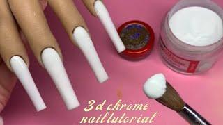 HOW TO: 3D Chrome Nails | Acrylic Nail Tutorial | beautyxmaira