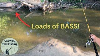 Relaxing Iowa creek fishing for BASS