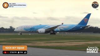 China Southern 787-9 Dreamliner Lands at Christchurch International Airport!