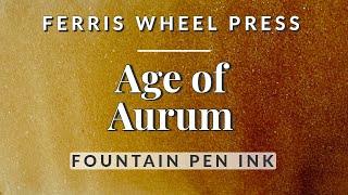   Age of Aurum Caramel Shimmer Fountain Pen Ink Swatching and Comparison #fountainpenink