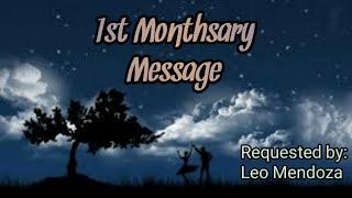 1st Monthsary Message (Request)