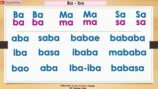 Ba-ba  || Marungko Approach in Reading Tagalog #teacherpher