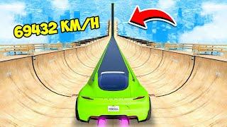 СПУСК БЕЗ ТОРМОЗОВ НА САМОМ ДЛИННОМ ЛИМУЗИНЕ TESLA ROADSTER ПО ТРАМПЛИНУ В ГТА 5