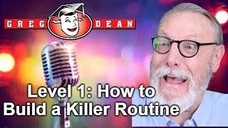 Level 1: Build a Comedy Routine Free Webinar - Beginner Classes Greg Dean Comedians Stand Up Jokes